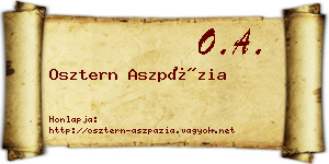 Osztern Aszpázia névjegykártya